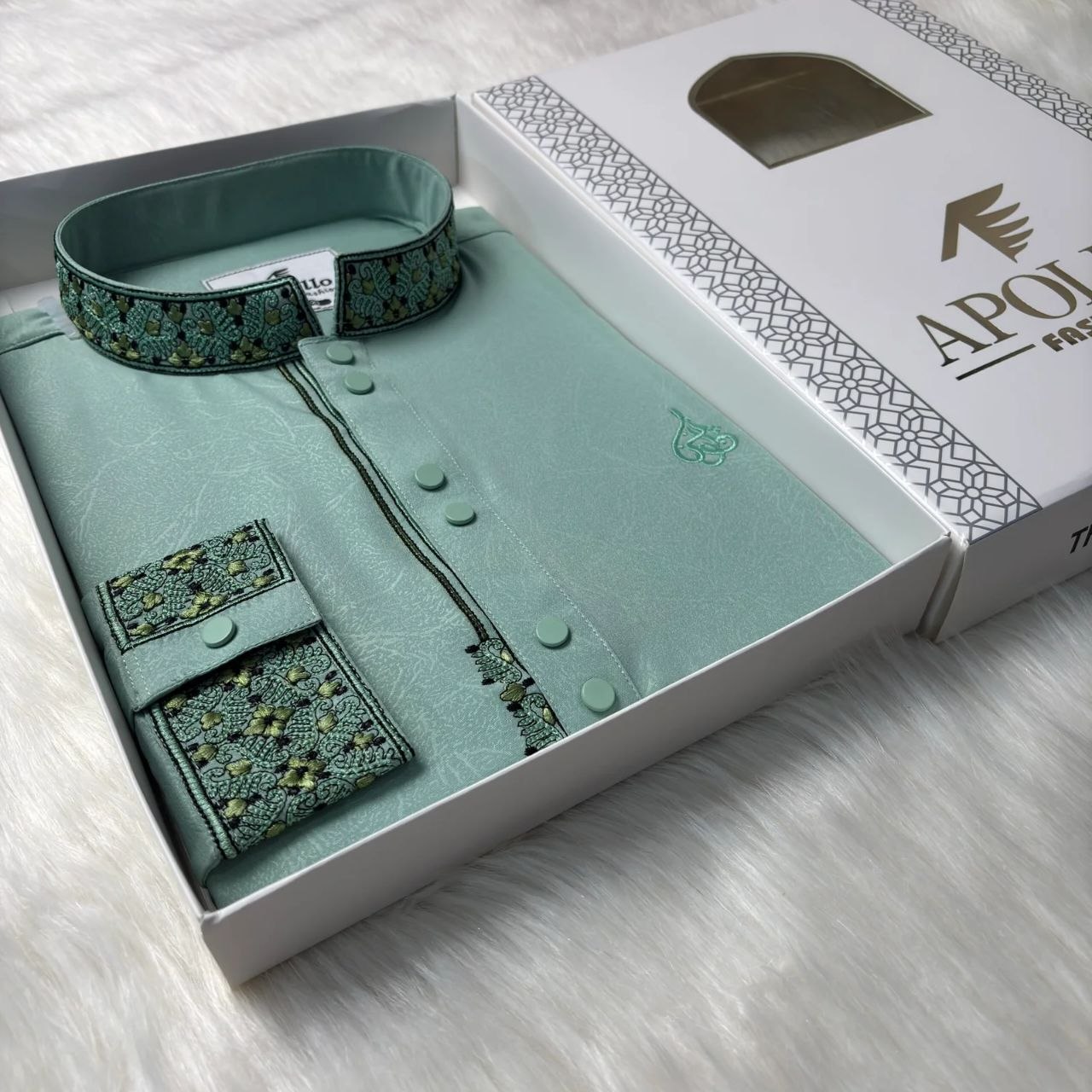 Luxury Mint Green Panjabi