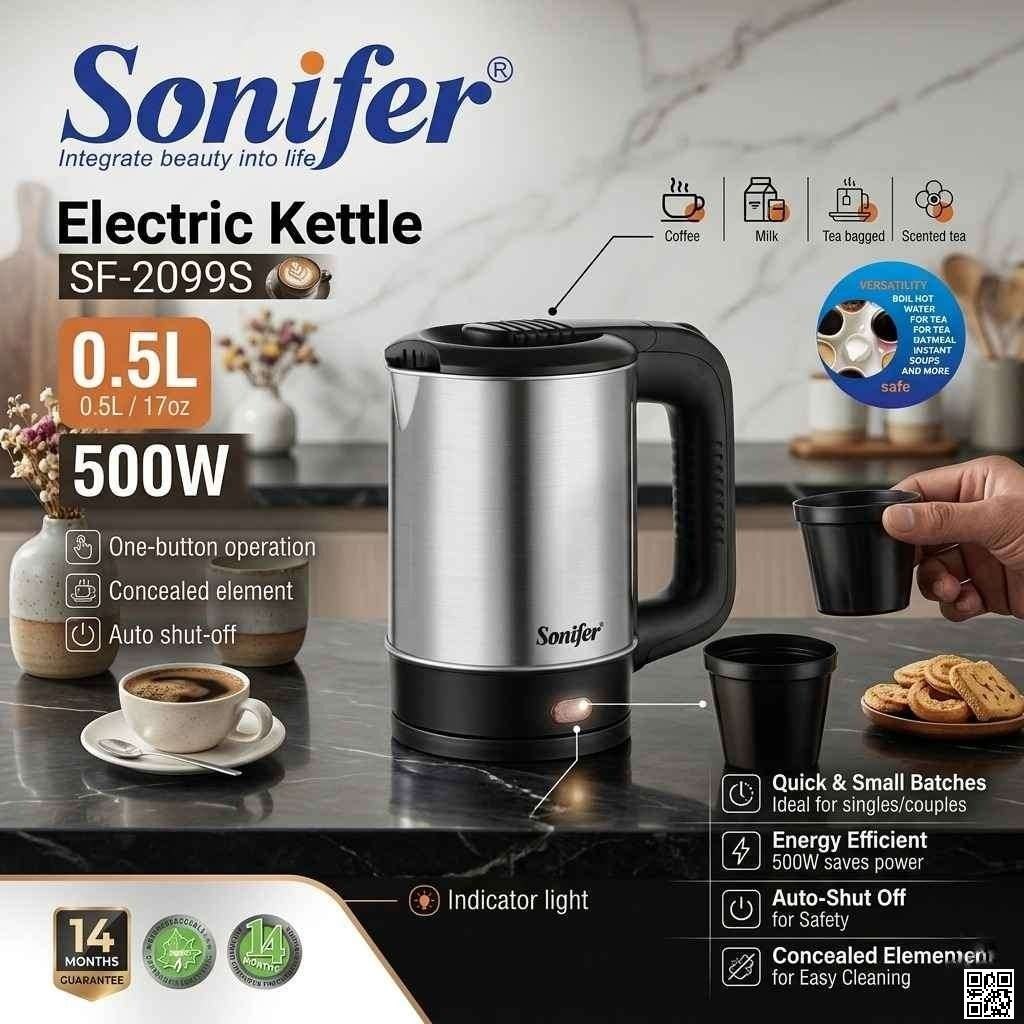 Sonifer SF-2099S Electric Kettle – 0.5L